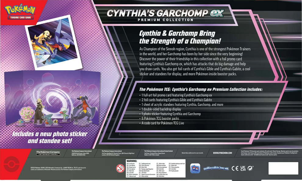 Pokémon TCG Cynthia's Garchomp EX Premium Collection Box