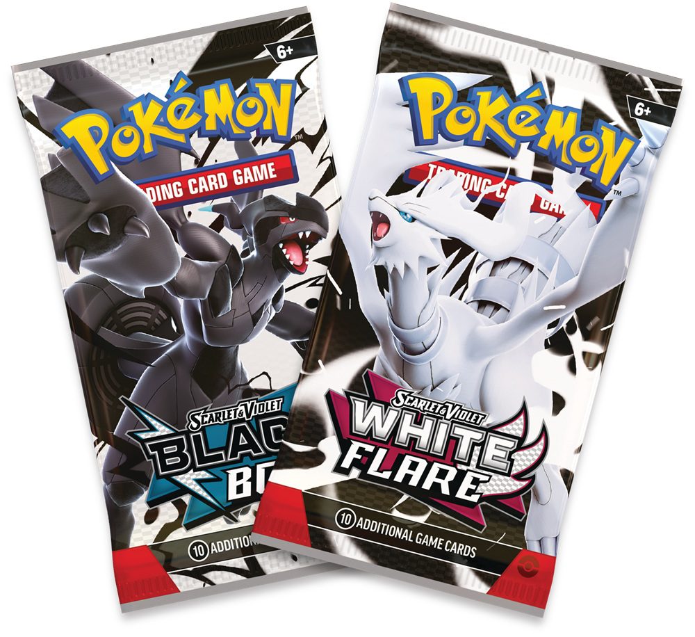Pokémon TCG Black Bolt & White Flare Mini Tin Display