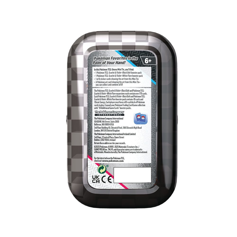 Pokémon TCG Black Bolt & White Flare Mini Tin Display