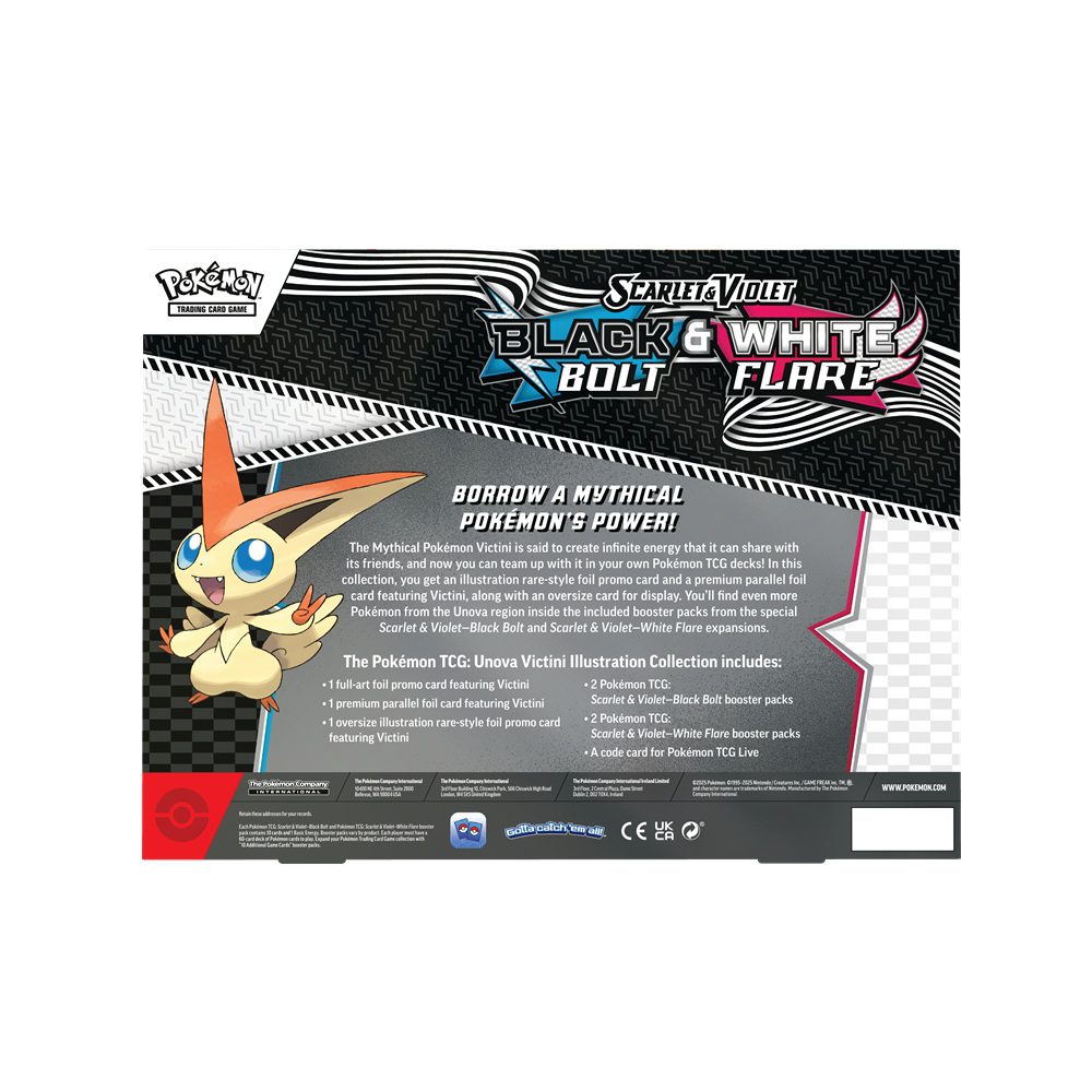 Pokémon TCG Black Bolt & White Flare Victini Illustration Collection