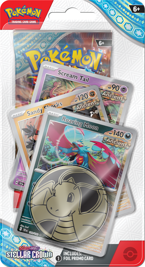 Pokémon TCG Stellar Crown Premium Checklane Roaring Moon