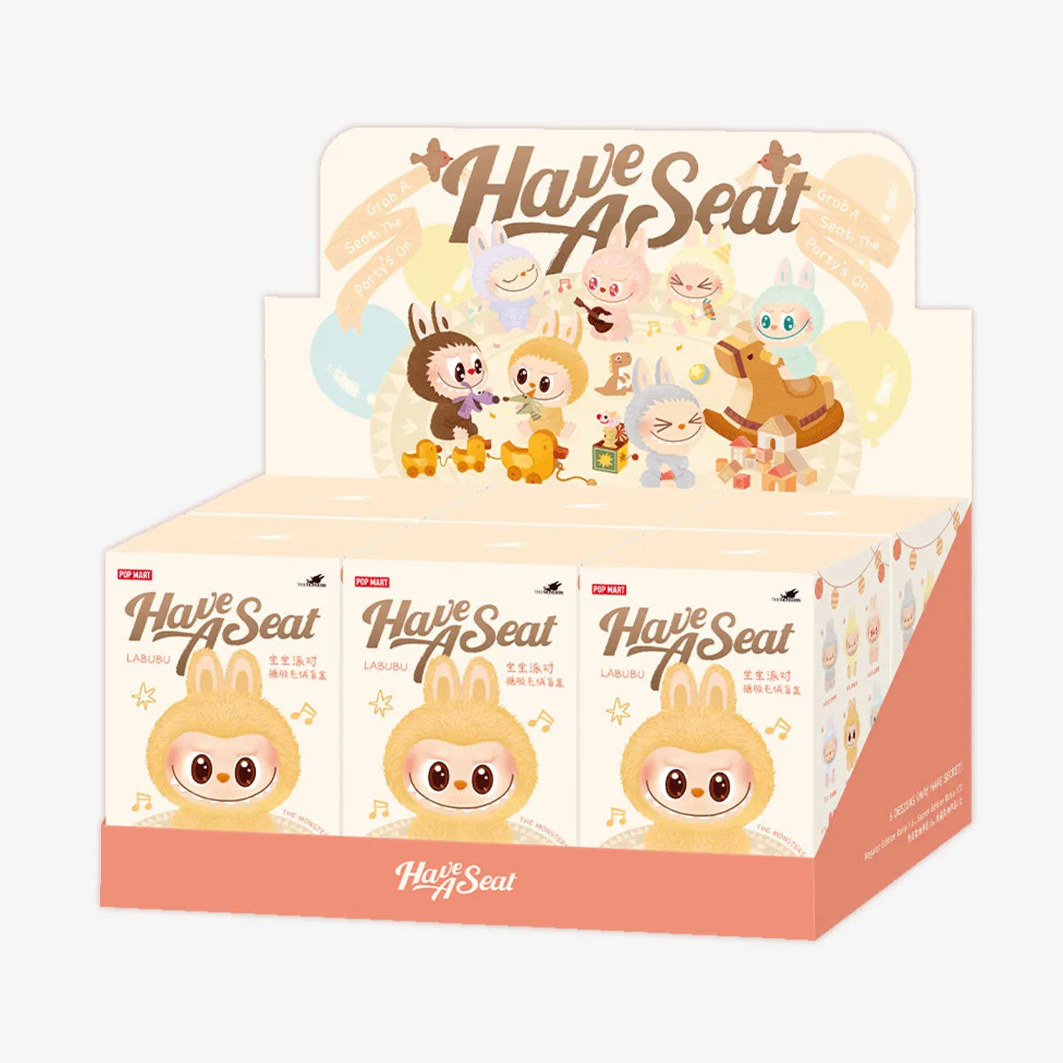 Pop Mart Labubu The Monsters Have A Seat Vinyl Plush Sealed Case (6 Blind Boxes)