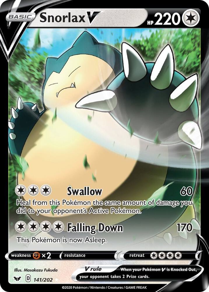 Snorlax V - SWSH01: Sword & Shield Base Set (SWSH01)