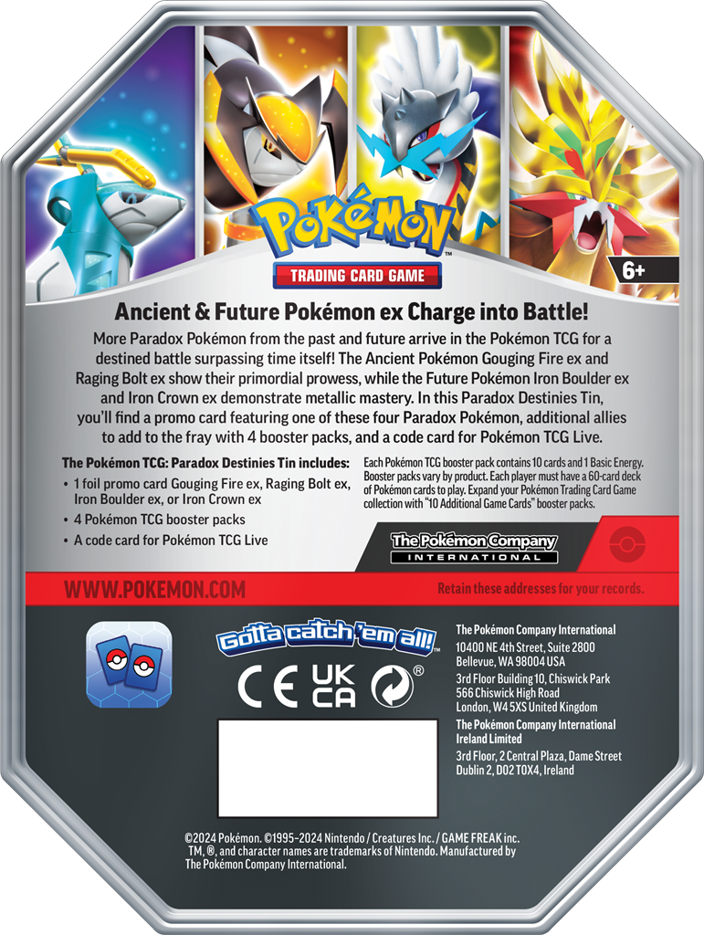 Pokémon TCG Paradox Destinies Tin Set Van 4