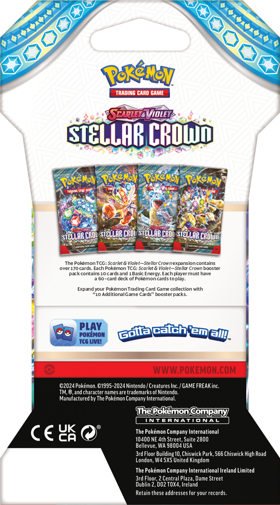 Pokémon TCG Stellar Crown Sleeved Booster Pack