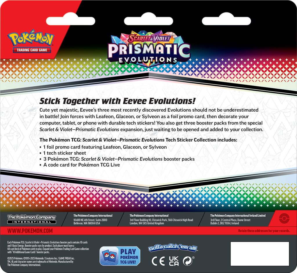 Pokémon TCG Prismatic Evolutions Tech Sticker Sylveon