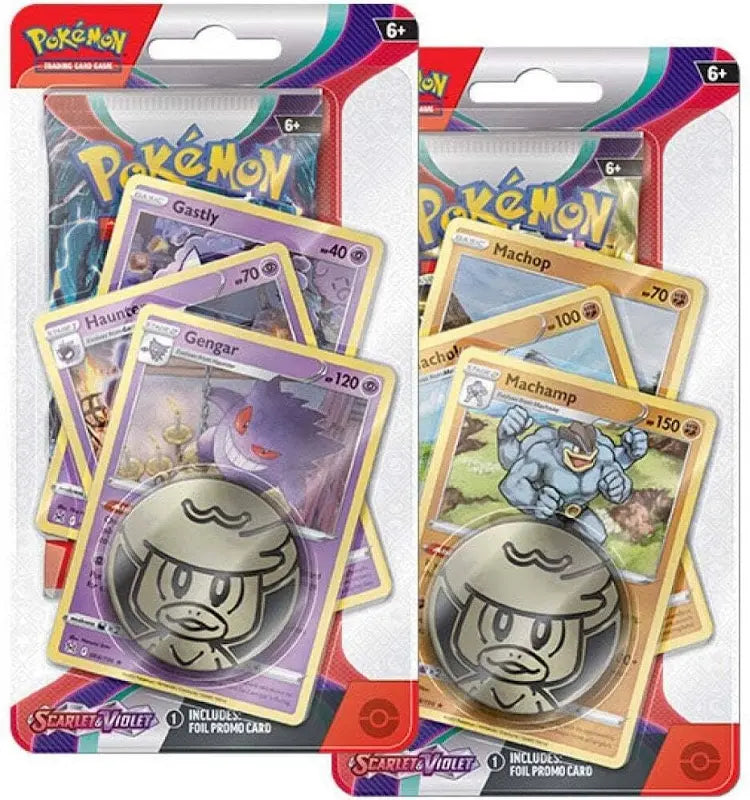 Pokémon TCG Scarlet & Violet: Gengar / Machamp Premium Checklane Blister Bundel