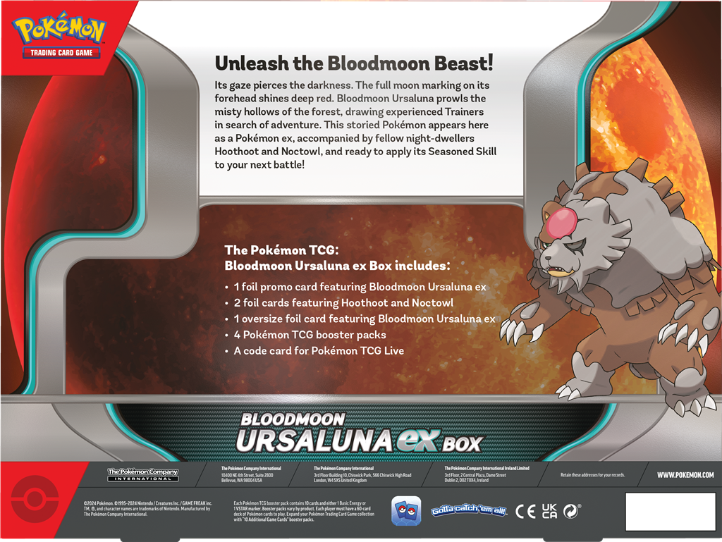 Pokémon TCG Bloodmoon Ursaluna Ex Box