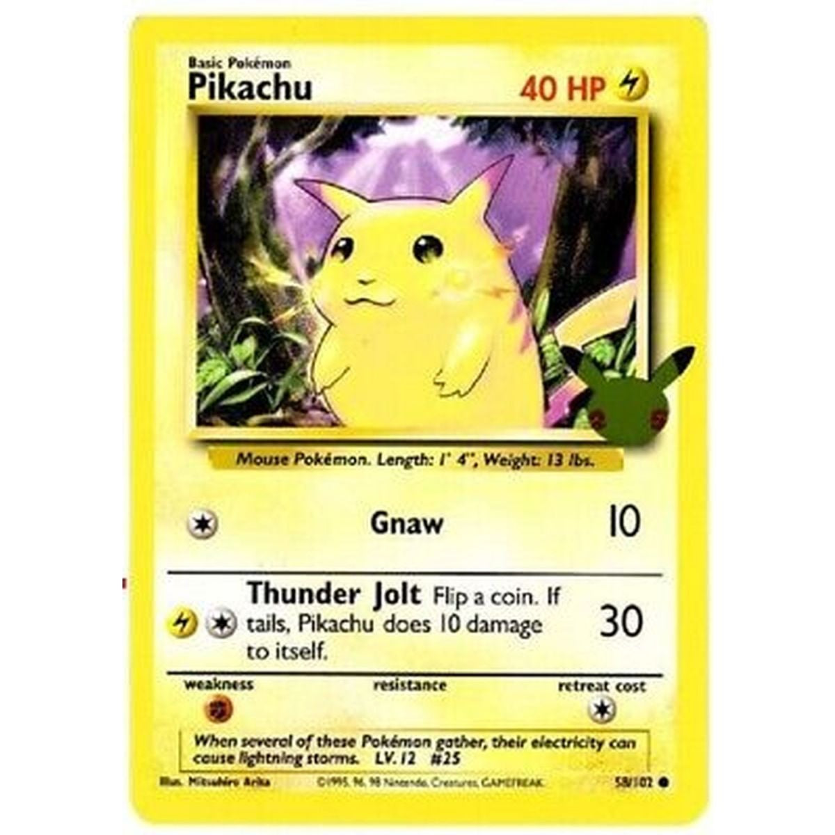 Pokémon TCG 25th Celebrations Pikachu Jumbo Promo Card Portfolio