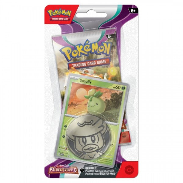 Pokémon Paldea Evolved Checklane Blister Smoliv