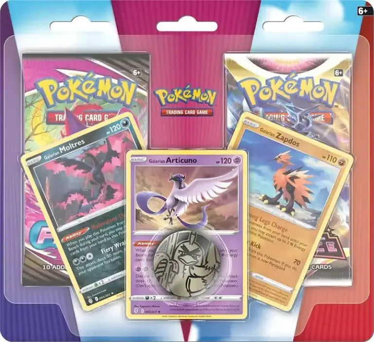 Pokémon TCG Enhanced 2 Pack Blister Pack – Galarian Birds (Fusion Strike + Astral Radiance)